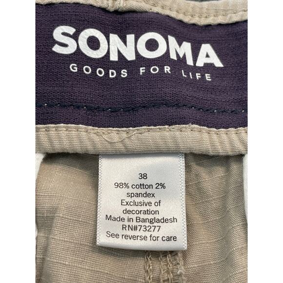 Sonoma  Flexcore Khaki Cargo Cotton shorts 38 - Picture 3 of 7